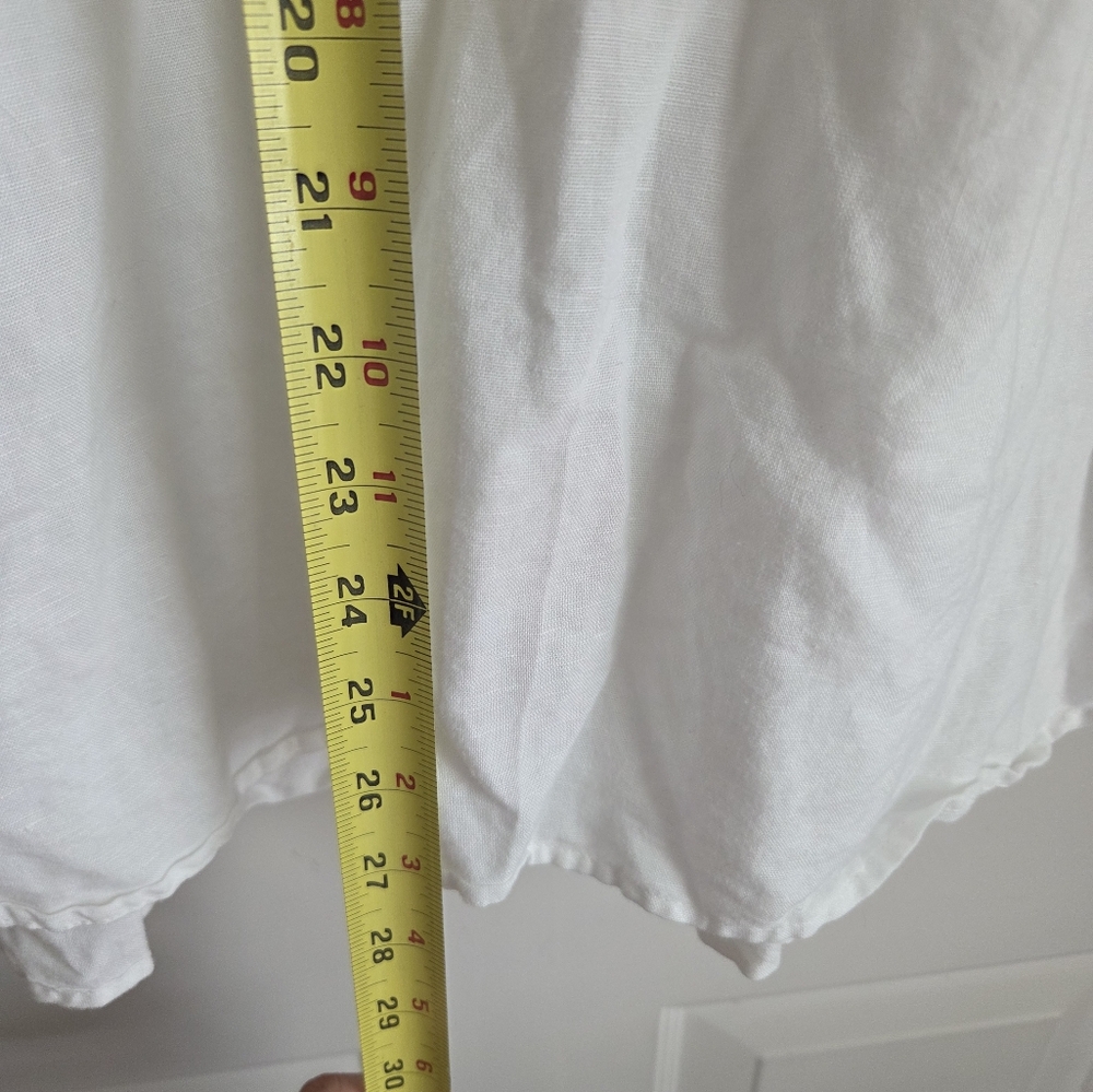 Talbots white linen blouse - Picture 7 of 7